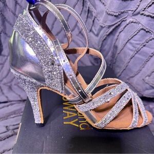 Leatherette Sparkling Glitter Heel Latin Shoes Ballroom Dance Shoes Salsa Shoes